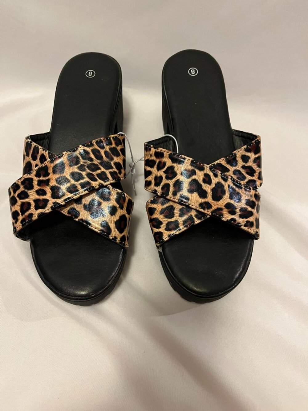Leopard Print Platform Mule Sandals – Size 8 – NWOT